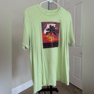 Nike Men's Lime Green Sunset Graphic Tee